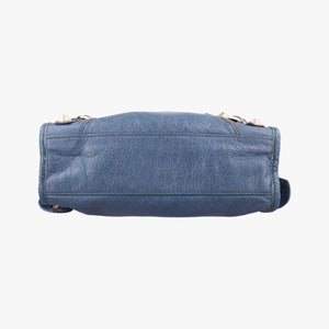 Vintage Balenciaga Giant City Blue lambskin shoulderbag | stylenewstar