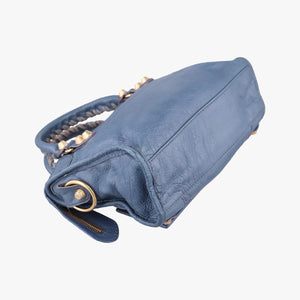 Vintage Balenciaga Giant City Blue lambskin shoulderbag | stylenewstar