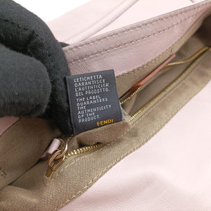 Pre-owned Fendi Baguette Chain Flap Pink Leather 8BT139 shoulderbag | stylenewstar
