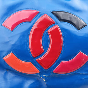 Secondhand Chanel Cocomark Shopping Blue Patent Leather shoulderbag | stylenewstar