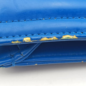 Secondhand Chanel Cocomark Shopping Blue Patent Leather shoulderbag | stylenewstar