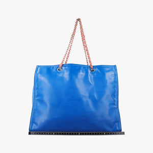 Secondhand Chanel Cocomark Shopping Blue Patent Leather shoulderbag | stylenewstar