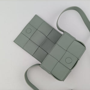 Pre-owned Bottega Veneta candy cassette Light Green lambskin shoulderbag | stylenewstar