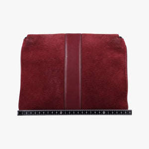 Pre-owned Gucci Arli Burgundy Suede×leather 550126 shoulderbag | stylenewstar
