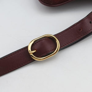 Pre-owned Gucci Arli Burgundy Suede×leather 550126 shoulderbag | stylenewstar