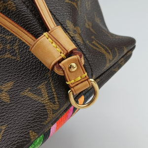 Secondhand Louis Vuitton Neverfull MM brown×multi Monogram rose M48613 shoulderbag | stylenewstar