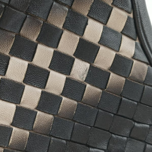Pre-owned Bottega Veneta Intrecciato Black × Beige Lambskin shoulderbag | stylenewstar