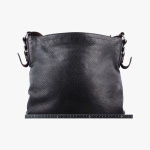 Pre-owned Prada Logo Black Leather VA0802 shoulderbag | stylenewstar