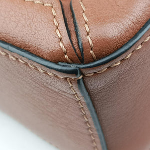 Pre-owned Loewe Puzzle Brown Leather shoulderbag | stylenewstar