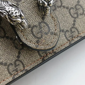 Pre-owned Gucci Dionysus beige×red PVC coated canvas × suede 499623 shoulderbag | stylenewstar