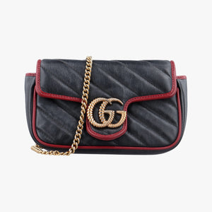 Pre-owned Gucci GG Marmont Black Leather 574969 shoulderbag | stylenewstar