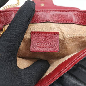 Pre-owned Gucci GG Marmont Black Leather 574969 shoulderbag | stylenewstar