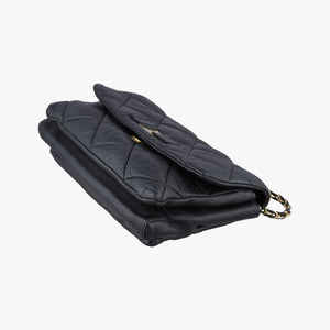 Pre-owned Ferragamo Vara Quilted Black Leather shoulderbag | stylenewstar