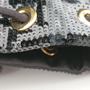 Pre-owned Prada Mini Drawstring Black Sequins 1NR016 shoulderbag | stylenewstar