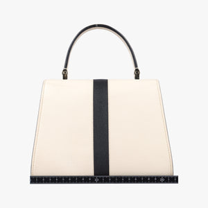 Pre-owned Valextra Iside White × Black Leather shoulderbag | stylenewstar
