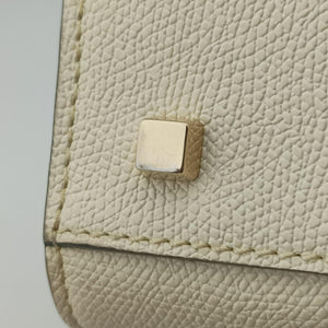 Pre-owned Valextra Iside White × Black Leather shoulderbag | stylenewstar