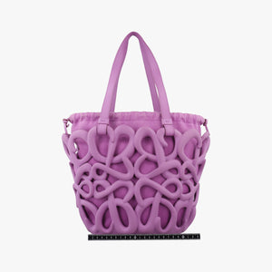 Pre-owned Loewe Anagram cutout Purple Leather shoulderbag | stylenewstar