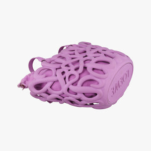 Pre-owned Loewe Anagram cutout Purple Leather shoulderbag | stylenewstar
