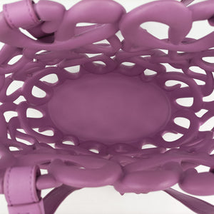 Pre-owned Loewe Anagram cutout Purple Leather shoulderbag | stylenewstar