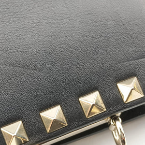 Pre-owned Valentino Rockstud Black Leather shoulderbag | stylenewstar