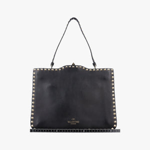 Pre-owned Valentino Rockstud Black Leather shoulderbag | stylenewstar