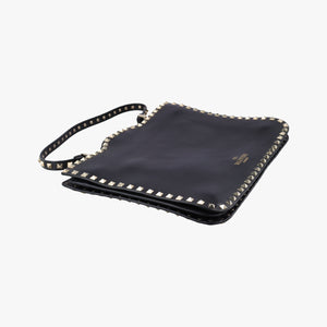 Pre-owned Valentino Rockstud Black Leather shoulderbag | stylenewstar