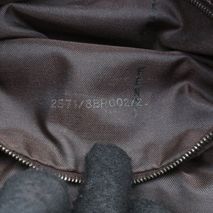 Pre-owned Fendi Zucchino Baguette Beige ×Brown Canvas×Leather 8BR002 handbag | stylenewstar