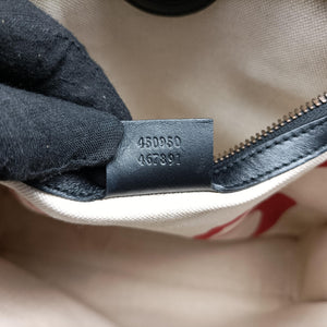Vintage Gucci GG Supreme Bee beige×black PVC coated canvas×Leather 450950 shoulderbag | stylenewstar