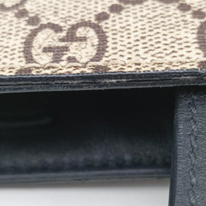Vintage Gucci GG Supreme Bee beige×black PVC coated canvas×Leather 450950 shoulderbag | stylenewstar