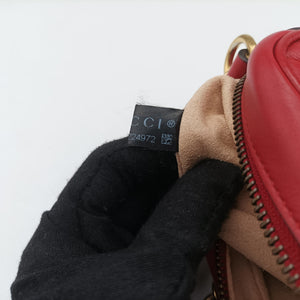 Secondhand Gucci GG Marmont Red Leather 448065 shoulderbag | stylenewstar