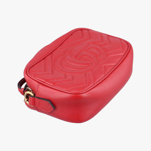 Secondhand Gucci GG Marmont Red Leather 448065 shoulderbag | stylenewstar