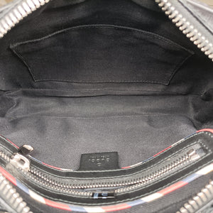 Vintage Gucci Night Courrier badge embellished Black×multi PVC coated canvas 474293 bum bag/waist bag | stylenewstar