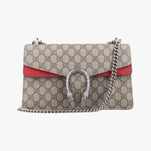 Secondhand Gucci Dionysus beige×red PVC coated canvas×suede 400249 shoulderbag | stylenewstar