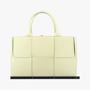 Pre-owned Bottega Veneta THE ARCO Tote Green lambskin handbag | stylenewstar