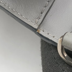 Pre-owned Prada Electra Studded Grey leather 1BD120 shoulderbag | stylenewstar