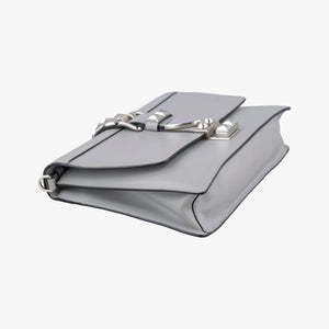 Pre-owned Prada Electra Studded Grey leather 1BD120 shoulderbag | stylenewstar