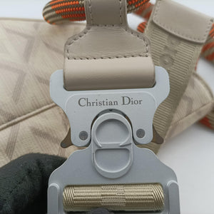 Pre-owned Christian Dior Saddle Beige PVC coated canvas × leather bum bag/waist bag | stylenewstar