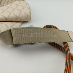 Pre-owned Christian Dior Saddle Beige PVC coated canvas × leather bum bag/waist bag | stylenewstar