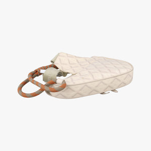 Pre-owned Christian Dior Saddle Beige PVC coated canvas × leather bum bag/waist bag | stylenewstar