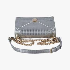 Pre-owned Christian Dior Diorama Silver Patent shoulderbag | stylenewstar