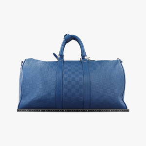 Pre-owned Louis Vuitton Keepall Bandouliere 45 Blue Damier Infini shoulderbag | stylenewstar