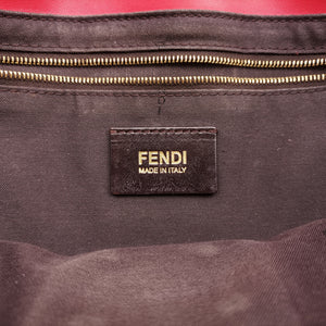 Pre-owned Fendi Baguette Chain Flap Red Leather 8BT139 shoulderbag | stylenewstar