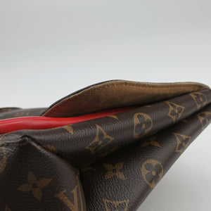 Pre-owned Louis Vuitton MARIGNAN Brown × Coquelicot Monogram Canvas×calf leather M44286 shoulderbag | stylenewstar