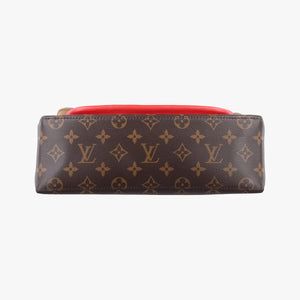 Pre-owned Louis Vuitton MARIGNAN Brown × Coquelicot Monogram Canvas×calf leather M44286 shoulderbag | stylenewstar