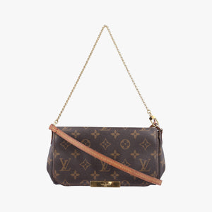 Pre-owned Louis Vuitton FAVORITE PM brown Monogram Canvas M40717 shoulderbag | stylenewstar