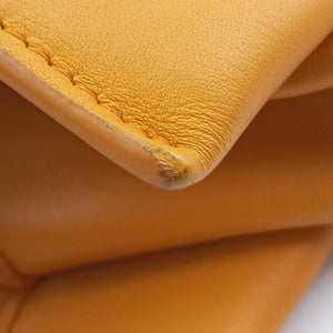 Pre-owned Celine Trifold Yellow Leather 178883 handbag | stylenewstar