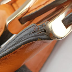 Pre-owned Gucci Stirrup Brown leather 277515 handbag | stylenewstar