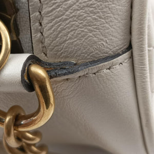 Vintage Gucci GG Marmont White Leather 550154 shoulderbag | stylenewstar
