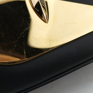 Pre-owned Fendi Monster Camera case Black Leather 7M0286 shoulderbag | stylenewstar