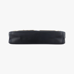 Pre-owned Fendi Monster Camera case Black Leather 7M0286 shoulderbag | stylenewstar